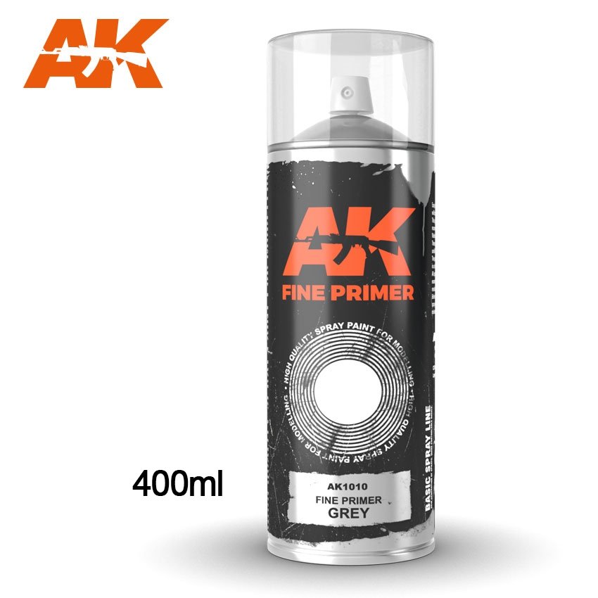 AK Interactive AK1010 FINE PRIMER GRAY SPRAY 400ml