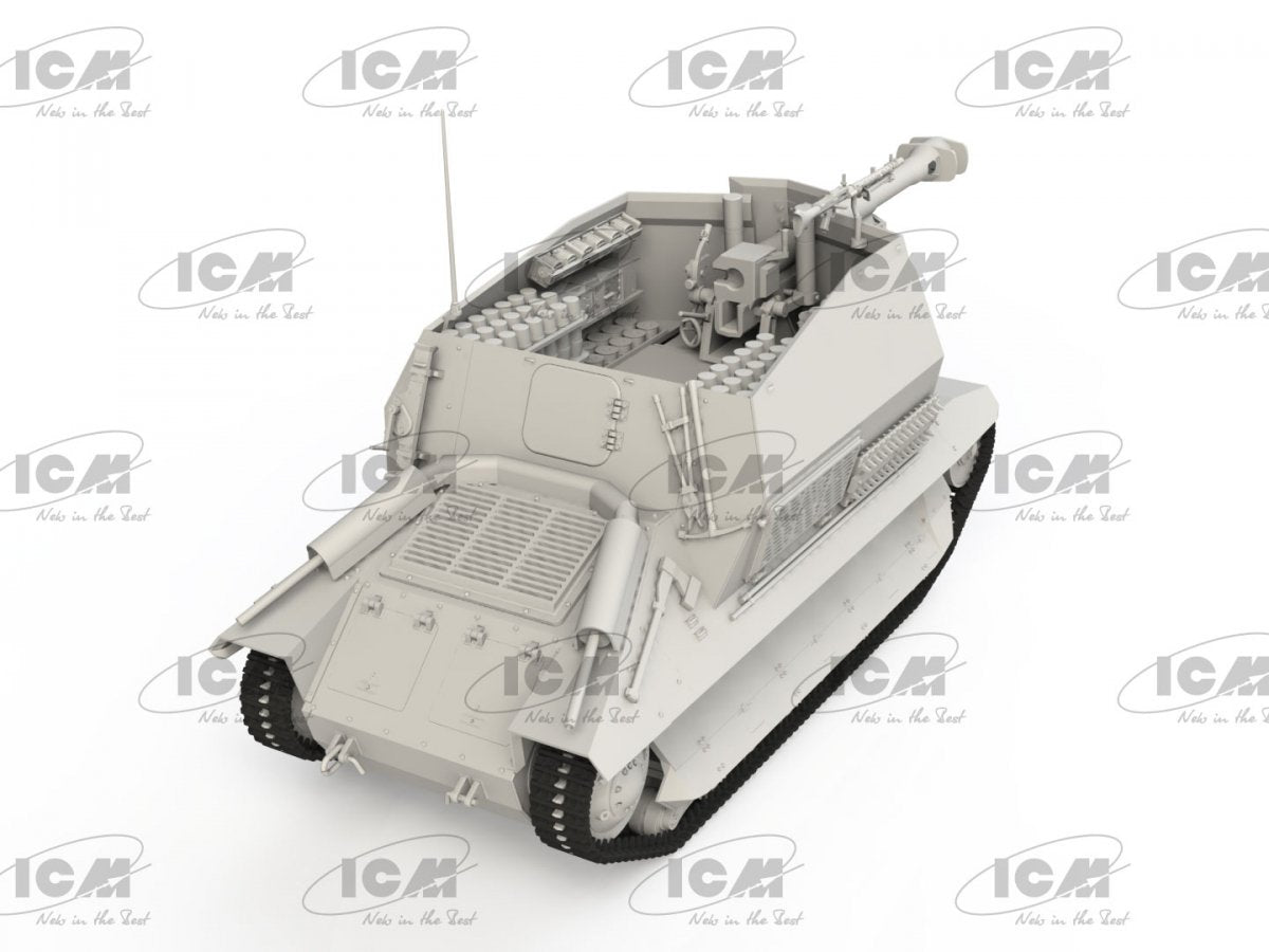 ICM 35340 10.5cm leFH 16(Sf) auf Geschutzwagen FCM36 (f) 1/35 – imagen 5