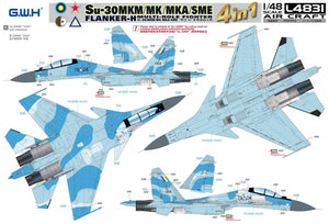 Great Wall Hobby L4831 Su-30 MKM / MK / MKA / SME &amp;#39;Flanker H&amp;#39; Multirole Fighter 4 In 1 1/48 – Bild 7