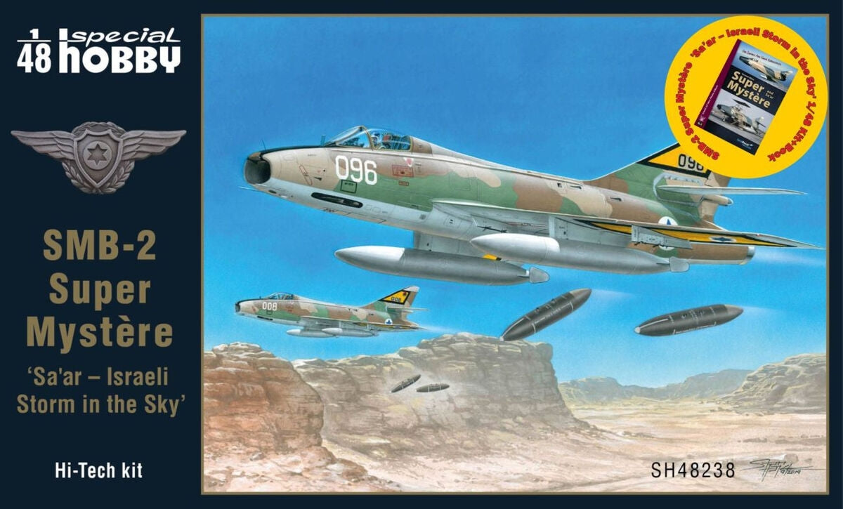 Special Hobby 48238B Dassault SMB-2 Super Mystere / Sa&amp;#39;ar - Israeli Storm in the Sky&amp;#39; (Kit+Book) 1/48