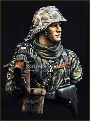 Young Miniatures YM1869 Waffen SS Young Machine Gunner 1944 1/10 – image 8