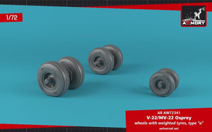 Armory Models AW72341 V-22/MV-22 Osprey wheels w/ weighted tires type “a” 1/72 – Bild 4