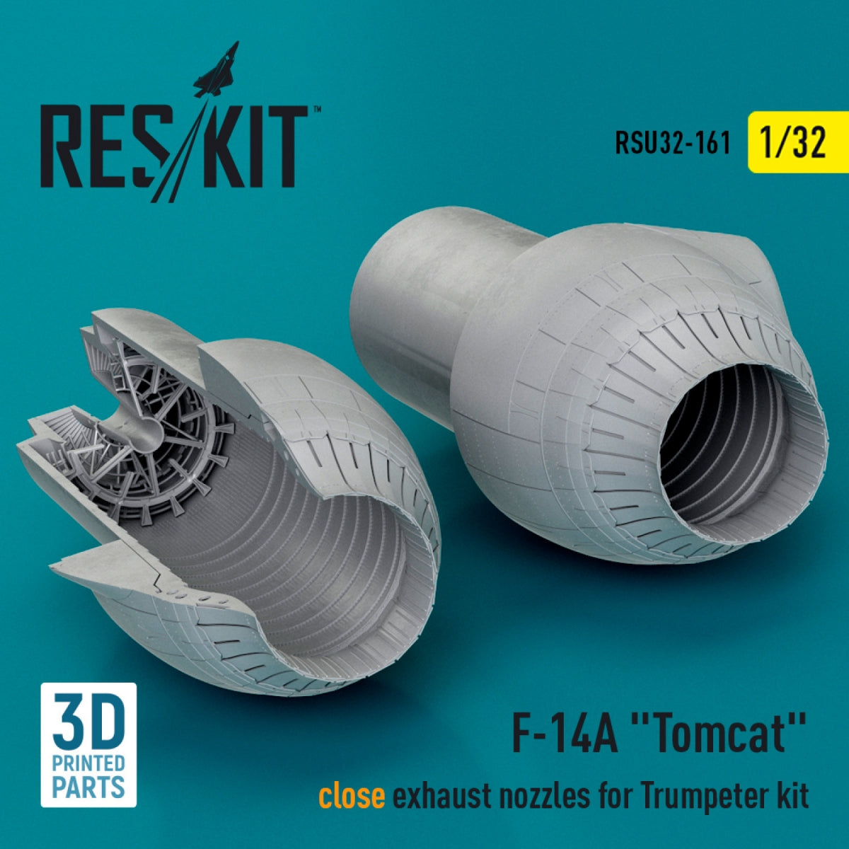 RESKIT RSU32-0161 F-14A &amp;quot;Tomcat&amp;quot; close exhaust nozzles for Trumpeter kit (3D Printed) 1/32