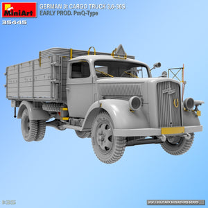 Miniart 35445 GERMAN 3t CARGO TRUCK 3.6-36S EARLY PROD. PmQ-Type 1/35 – obrázek 2