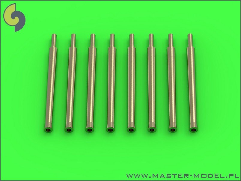 Master SM-350-084 IJN 12.7cm/50 (5in) 3rd Year Type barrels - for turrets with blastbags (8pcs) - most IJN destroyers built 1930-1945 (1/350)