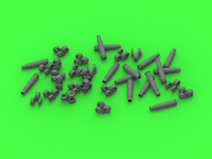 Master GM-35-066 Cartridge Belt Connectors and Empty Cases for Browning M2 .50 Cal Rifle (150 pcs. + 150 pcs.) 1/35