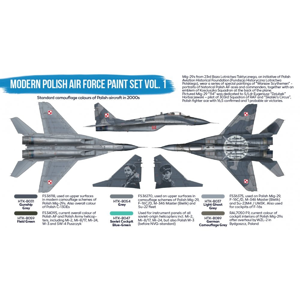 Hataka HTK-BS17 Modern Polish Air Force paint set vol. 1 – image 2