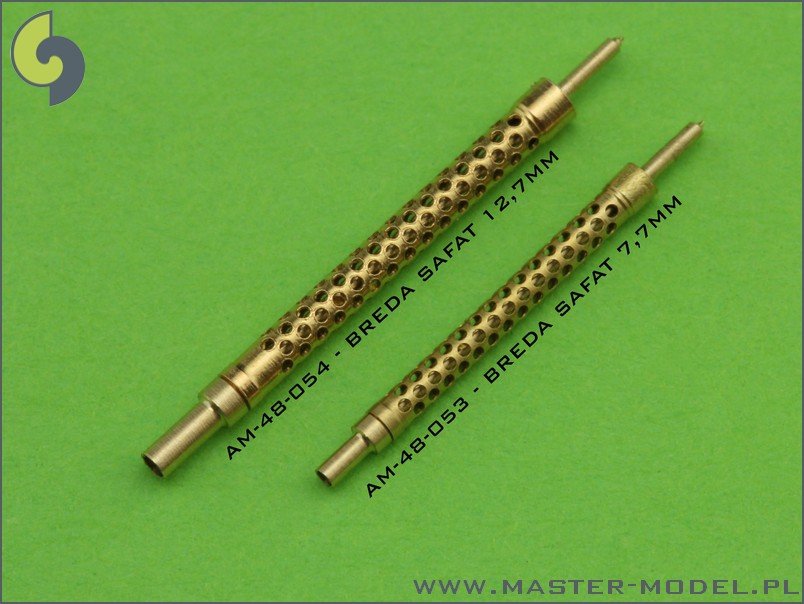 Master AM-48-054 Italian machine gun Breda SAFAT 12.7mm barrels (2pcs) (1/48) – Bild 4