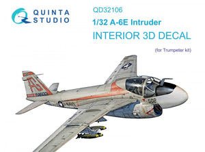 Quinta Studio QD32106 A-6E Intruder 3D-Printed &amp;amp; colored Interior on decal paper (Trumpeter) 1/32