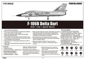 Trumpeter 01683 US F-106B Delta Dart 1/72 – immagine 4