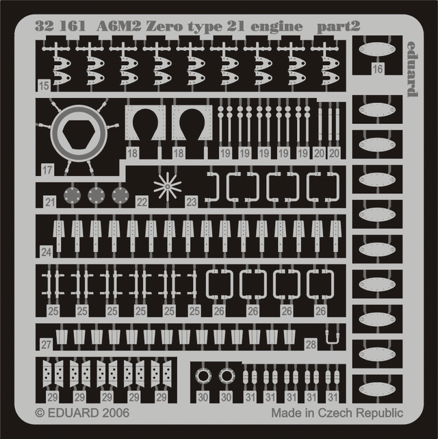 Eduard 32161 A6M2 Zero type 21 engine 1/32 TAMIYA – image 2