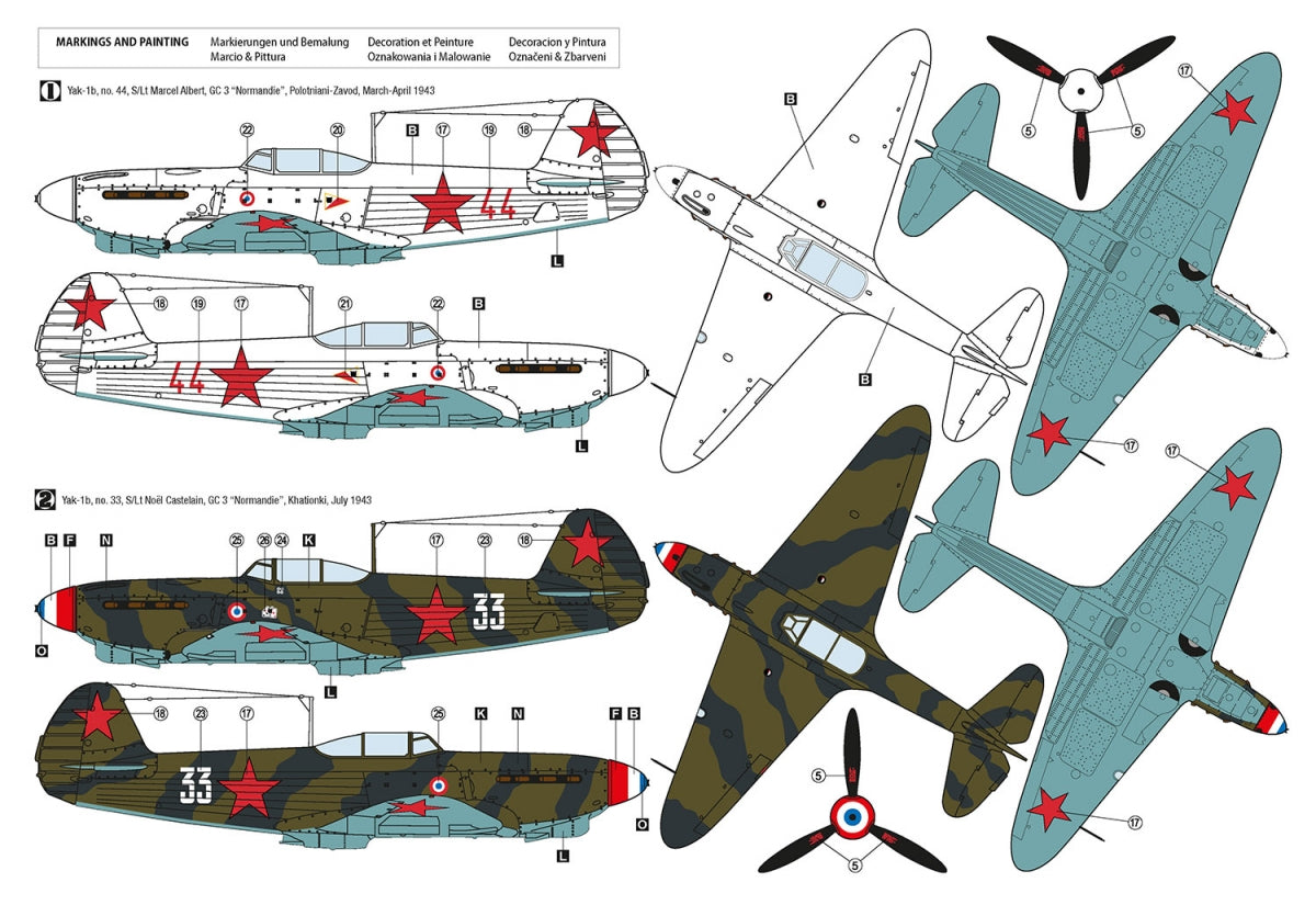 Hobby 2000 48034 Yak-1b GC 3 Normandie 1943 ( ACADEMY + CARTOGRAF + MASKS ) 1/48 – image 3