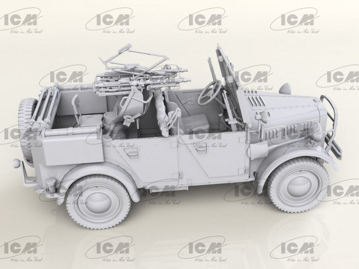 ICM 35584 le.gl.Einheits-Pkw Kfz.4 WWII German Light Anti-Aircraft Vehicle 1/35 – Bild 4