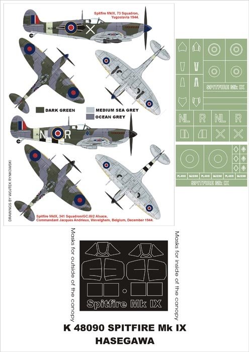 Montex K48090 Spitfire MkIX 1/48