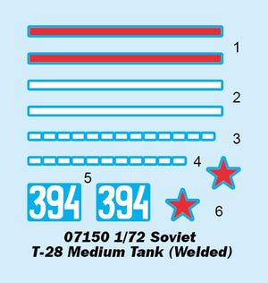 Trumpeter 07150 Soviet T-28 Medium Tank (Welded) 1/72 – obrázek 4