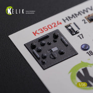 KELIK K35024 HUMVEE HMMWV M1036 with TOW Desert version Interior 3D Decal for Italeri kit 1/35 – image 8