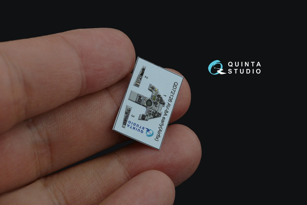 Quinta Studio QD72126 AV-8A early 3D-Printed colored Interior on decal paper (Airfix) 1/72 – image 5