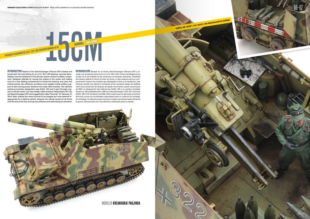 AK Interactive AK4907 WORN ART COLLECTION ISSUE 05 – GERMAN ARTILLERY - Bilingual English/Spanish – immagine 8