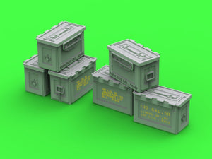 Master GM-35-068 M2 Ammo Boxes for Browning M2 .50 Rifle - Used in WWII (6 pcs.) - CLOSED 1/35