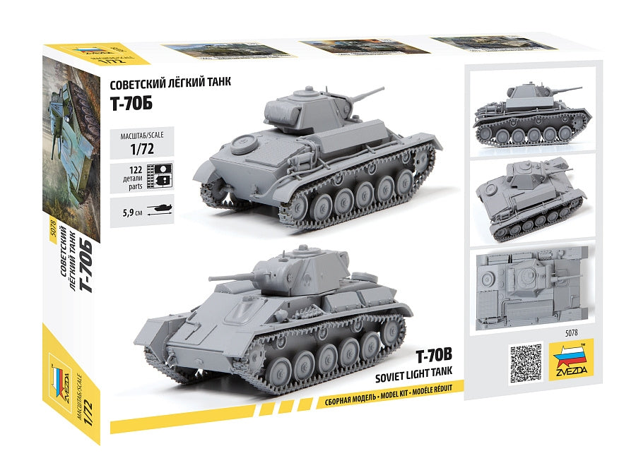 Zvezda 5078 Soviet light tank T-70B 1/72 – imagen 2