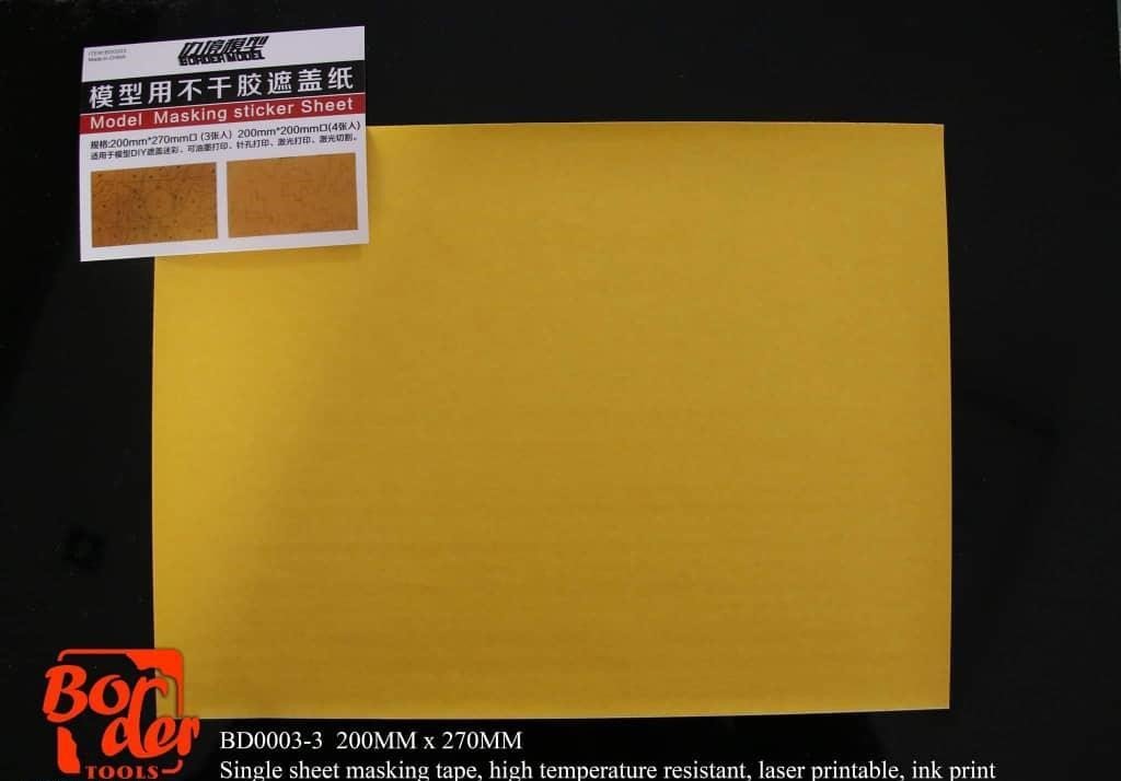 Feuille d&amp;#39;autocollants de masquage pour modèle de bordure BD0003-4 (200 mm x 200 mm, 4 pièces)