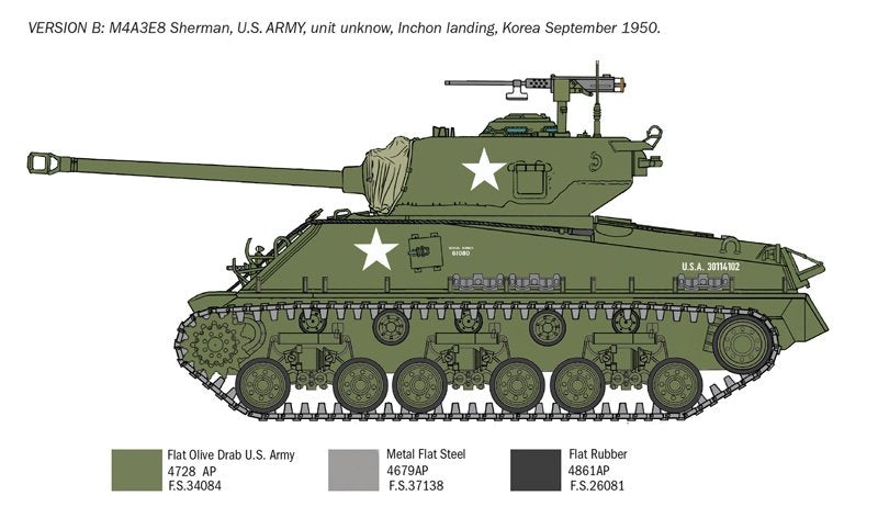 Italeri 6586 Sherman M4A3E8 - Korean War 1/35 – obrázek 6