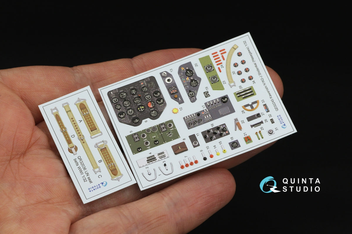 Quinta Studio QD32245 N1K2-J Shidenkai 3D-Printed &amp;amp; colored Interior on decal paper (Hasegawa) 1/32 – obrázek 2