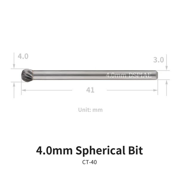 DSPIAE CT-40 Chamfering Tool Spherical Bit 4,0 mm