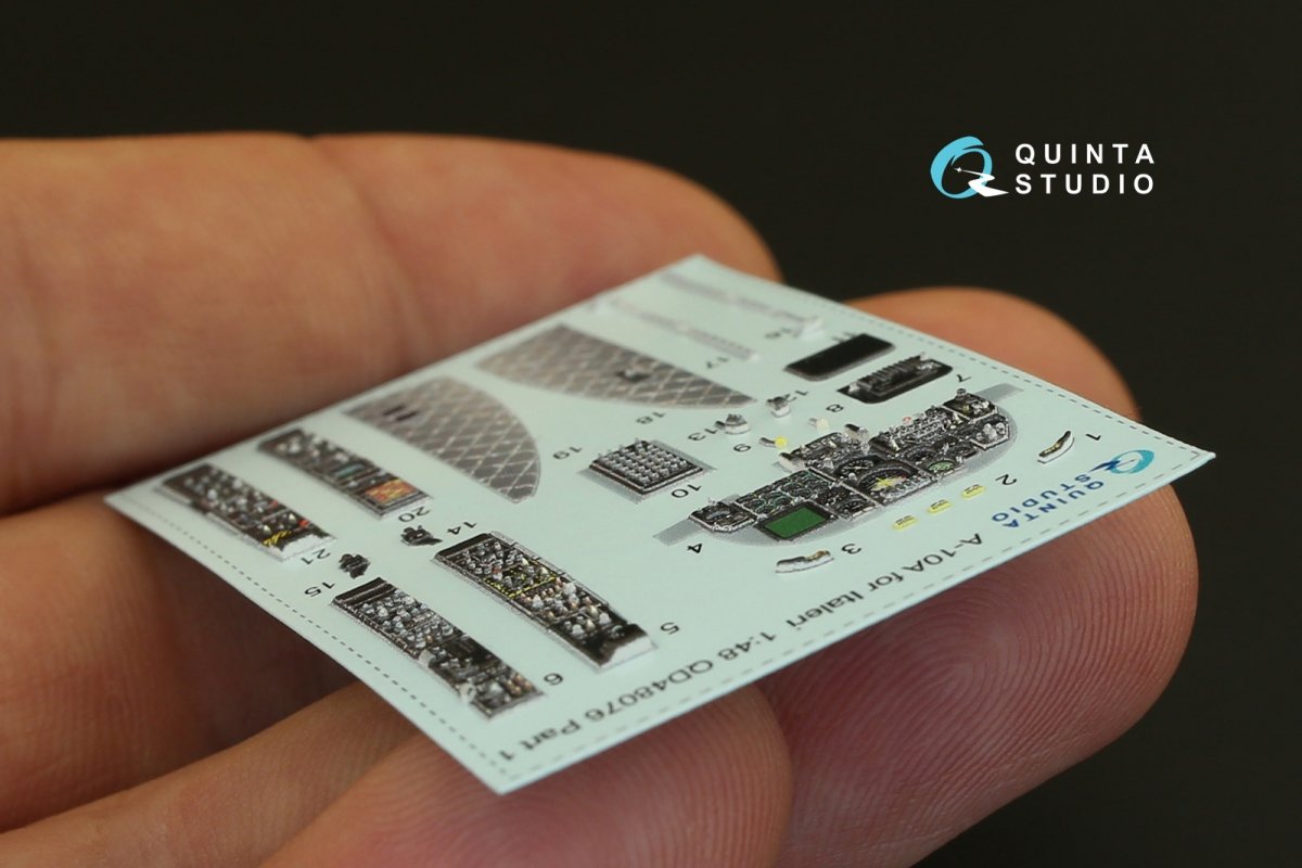 Quinta Studio QD48076 A-10A 3D-Printed &amp;amp; colored Interior on decal paper (for Italeri kit) 1/48 – Bild 6