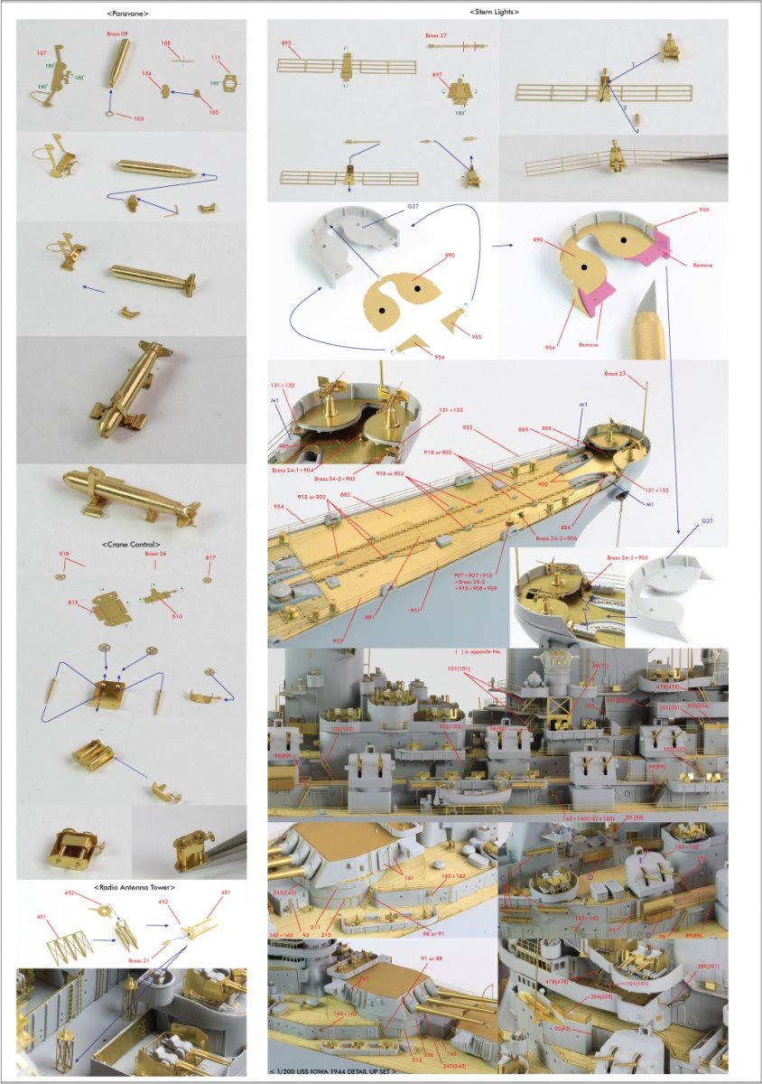 Pontos 22004F1 USS BB-61 Iowa 1944 Detail Up Set (Without wooden deck) 1/200 – image 26