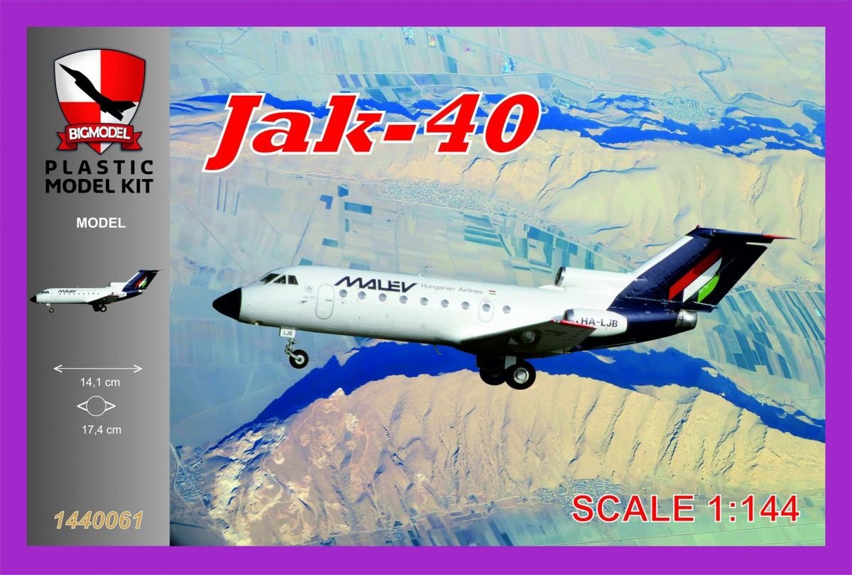 Big Model 1440061 Yak-40 Malev (1/144)