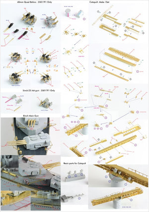 Pontos 35017F1 USS CA-35 Indianapolis 1945 Detail Up Set 1/350 – Bild 6