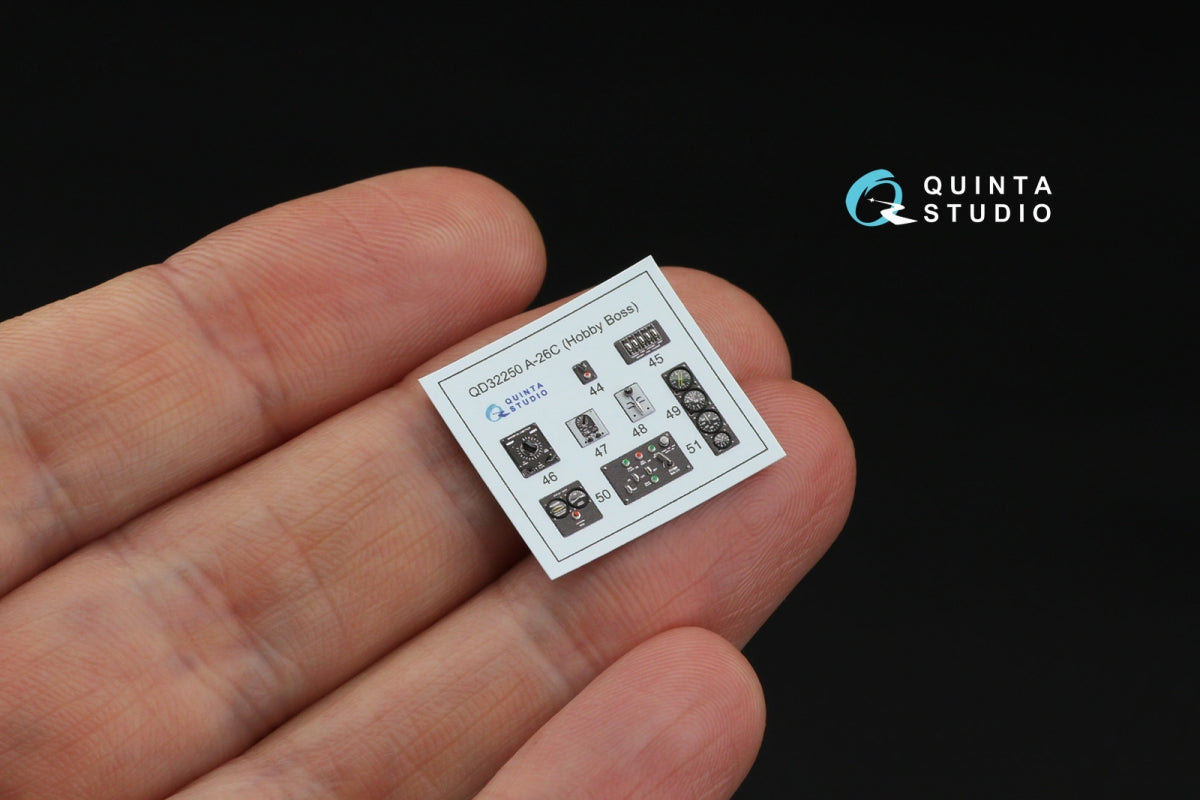 Quinta Studio QD+32250 A-26C Invader 3D-Printed &amp;amp; colored Interior on decal paper (Hobby Boss) (with 3D-printed resin parts) 1/32 – image 6