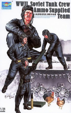 Trumpeter 00411 Équipe de ravitaillement en munitions d&amp;#39;un équipage de char soviétique de la Seconde Guerre mondiale (1/35)