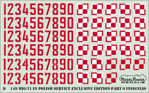 ModelMaker Decals D48149 MiG-21 in Polish service exclusive edition part 0 Insignia 1/48 – image 2