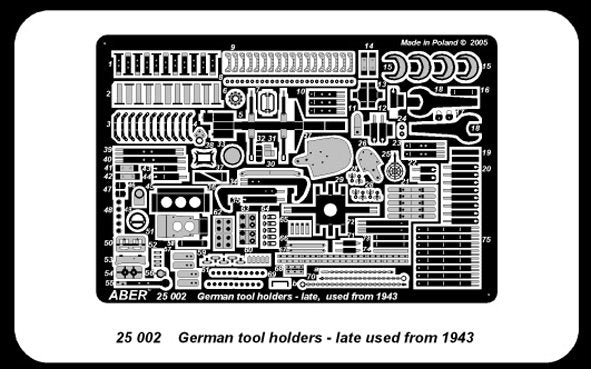 Aber 25002 German tool holders - late used from 1943 1/25 scale model 1/25 – obrázek 5