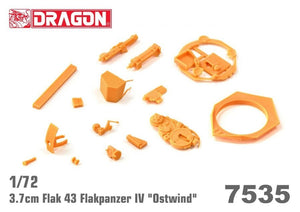 Dragon 7535 3.7cm FlaK 43 Flakpanzer IV &amp;quot;Ostwind&amp;quot; 1/72 – obrázek 8