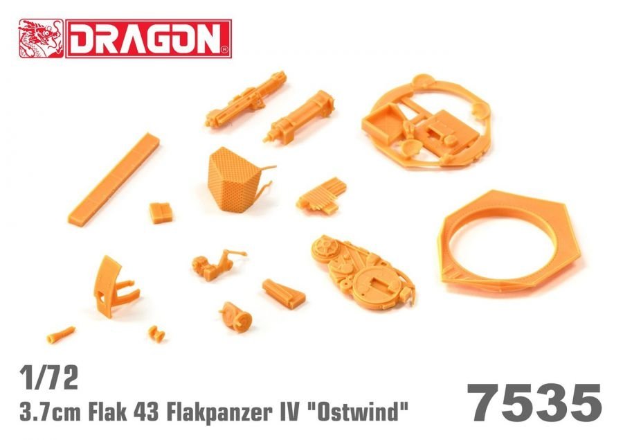 Dragon 7535 3.7cm FlaK 43 Flakpanzer IV &amp;quot;Ostwind&amp;quot; 1/72 – obrázek 8