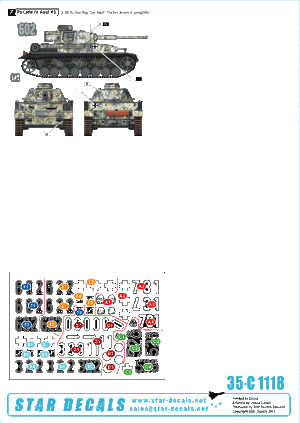 Star Decals 35-C1118 PzKpfw IV F2 and G of the Waffen-SS 1/35 – obrázek 2