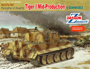 Dragon 6700 Sd.Kfz 181 Pz.Kpfw.VI Ausf.E Tiger I Mid Production w/Zimmerit 1/35 – image 2