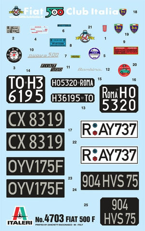 Italeri 4703 FIAT 500F 1968 1/12 – obrázek 9