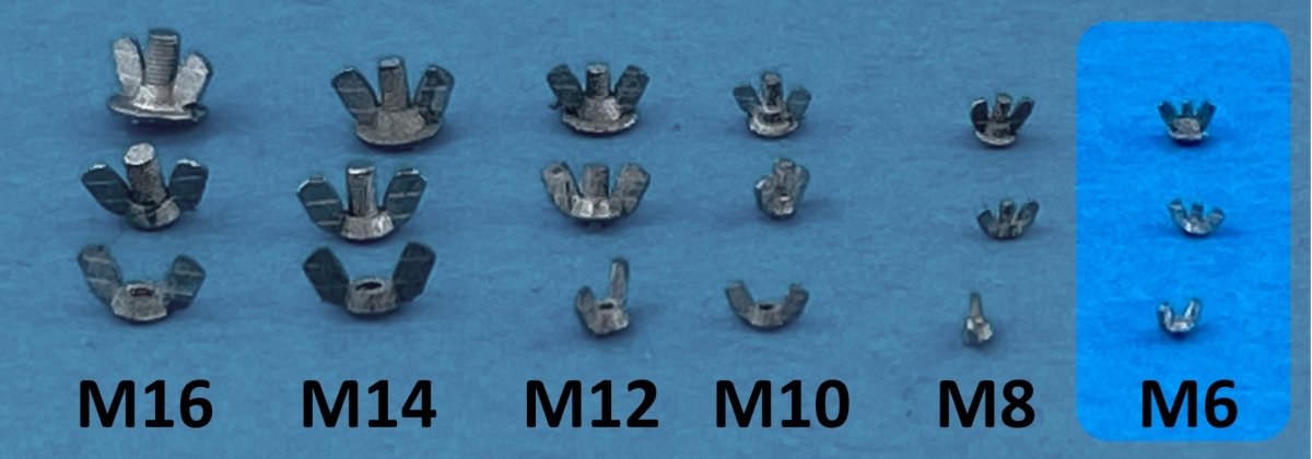 Point of no Return 1623001 M6 wing nuts 1/16 – obrázek 2