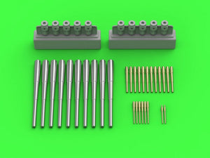 Master SM-350-106 SMS Seydlitz armament - barrels 280mm (10 pcs.), 150mm (12 pcs.), 88mm (8 pcs.) with resin elements for mounting the barrels (for Hobby Boss model) 1/350