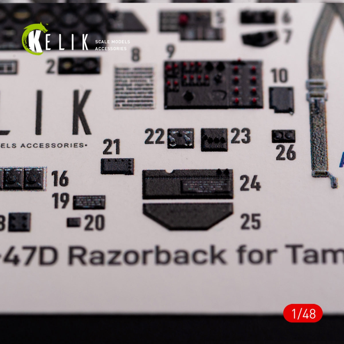 KELIK K48015 P-47D &amp;quot;Razorback&amp;quot; interior 3D decals for Tamiya kit 1/48 – immagine 5