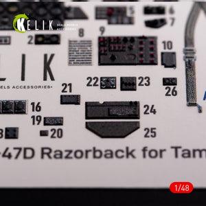 KELIK K48015 P-47D &amp;quot;Razorback&amp;quot; interior 3D decals for Tamiya kit 1/48 – immagine 5