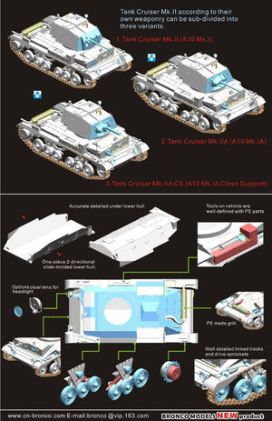Bronco CB35150 British Cruiser Tank Mk. II, IIA IIA CS 1/35 – image 2