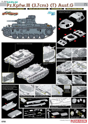 Cyber Hobby 6765 Sd.Kfz.141 Pz.Kpfw.III (3.7cm) (T) Ausf.G 1/35 – image 2
