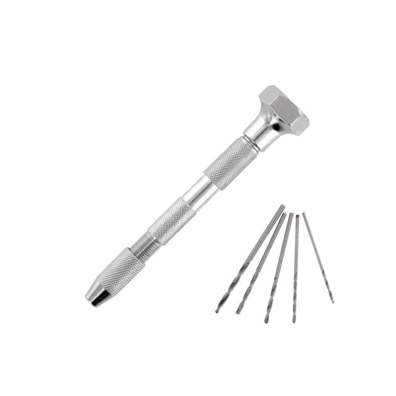Modelcraft PPV2237-D Pin Vice Double Ended Swivel Top &amp;amp; 5 Drill Bits (0 - 2.9mm)