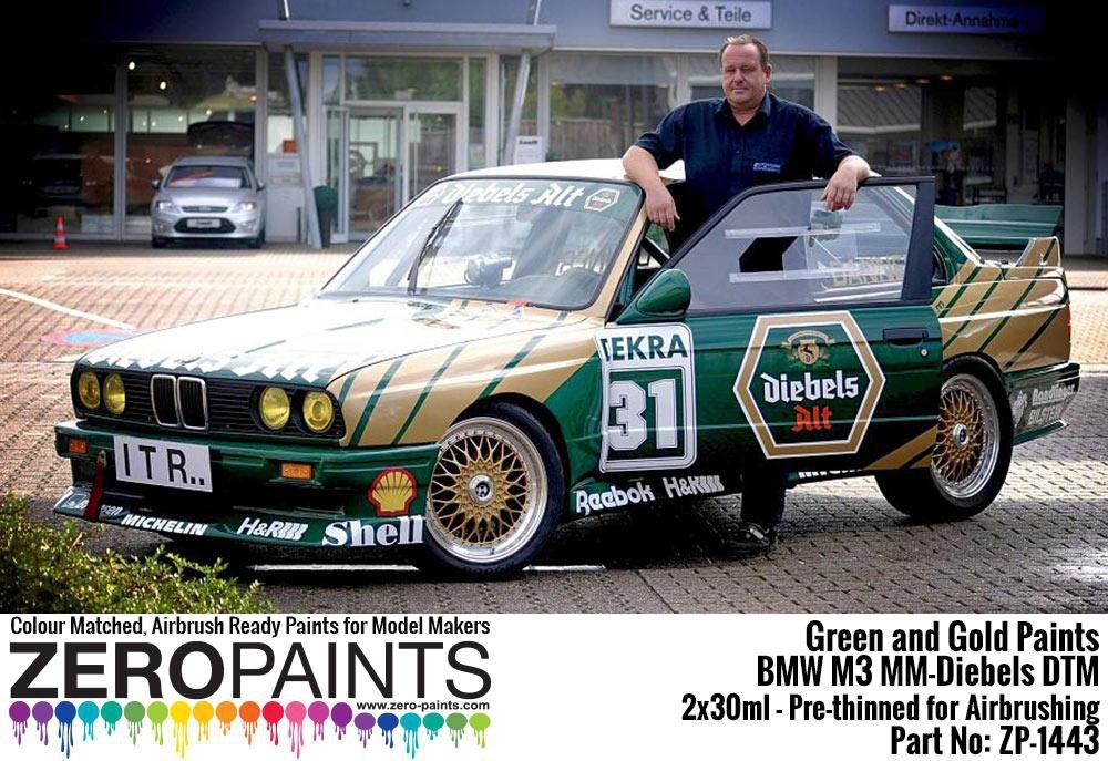 Zero Paints ZP-1443 BMW M3 MM-Diebels DTM - Green and Gold Paint Set 2x30ml – image 2