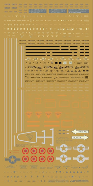 HobbyDecal ST32026V1 F-16 Stencils 4 ver 1 for 1/32 Academy kit